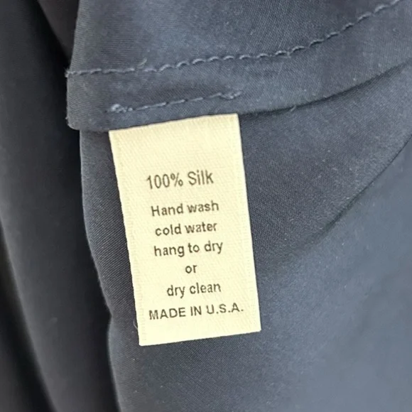 Beautiful People Navy Adjustable Cami Raw Hem Bias Cut Tank EUC SZM - Picture 4 of 4